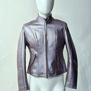 Harley-Davidson Women's Shimmering Lavender Leather Jacket